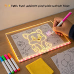 لوحة الرسم والكتابة المضيئة للأطفال بتقنية LED السحرية