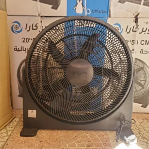 مروحة Supercara سوداء حجم كبير 20×50 | 5 شفرات بلاستيك، محرك قوي 220V