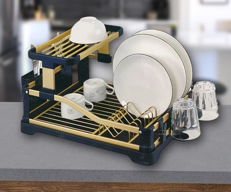 Égouttoir Vaisselle 2 Étages 62081 en Aluminium – مجفف أواني عملي ومتين - Image 3