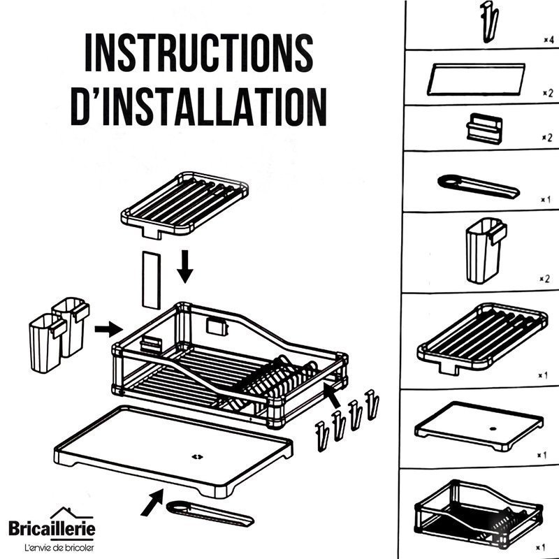 Égouttoir Vaisselle 2 Étages 62081 en Aluminium – مجفف أواني عملي ومتين - Image 2